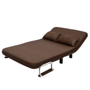 Getzhop โซฟาปรับนอน 180 องศา โซฟาเบด โซฟา 3 ที่นั่ง Sofa bed Thaibull รุ่น RL832-120 ขนาด 115*192*25 ซม. (4ฟุต) แถมฟรี! หมอน 2 ใบ (สีน้ำตาล)