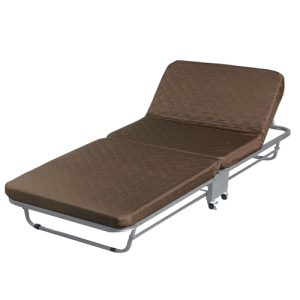 Thaibull รุ่น OLT235-75S เตียงนอนพับได้ เตียงเสริม เตียงพร้อมเบาะรองนอน เตียงเหล็ก Fold Bed Extra Bed สีน้ำตาล แถมฟรี! หมอน+ผ้าคลุมกันฝุ่น