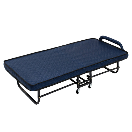 Thaibull เตียงนอนพับได้ พร้อมเบาะรองนอน เตียงเสริม Reinforce folding bed รุ่น LK-030 (มีล้อ)