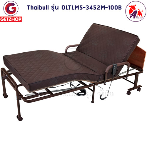 HLCBEMNN00170C2-6 Thaibull เตียงไฟฟ้า 2 มอเตอร์ เตียงนอนเบาะยางพารา Adjustable Electric Bed Latex Mattress รุ่น OLTLM5-3452M-100B(Size 100 cm.)