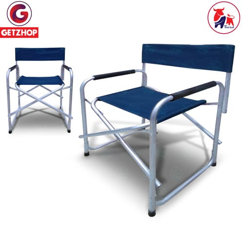 HLCCHMNN00014FD_3 Getzhop เก้าอี้ เก้าอี้สนามแบบพับได้ เก้าอี้ปิคนิค เก้าอี้สนาม เก้าอี้นั่งพับได้ (สีน้ำเงิน)