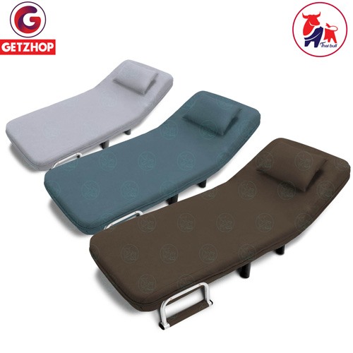 Getzhop โซฟาเบด เตียงนอน โซฟานั่งและเตียงนอน Sofa Bed (3IN1) Thaibull  รุ่น RL832-65 ขนาด (65x 192 x25 cm.) สีน้ำตาล